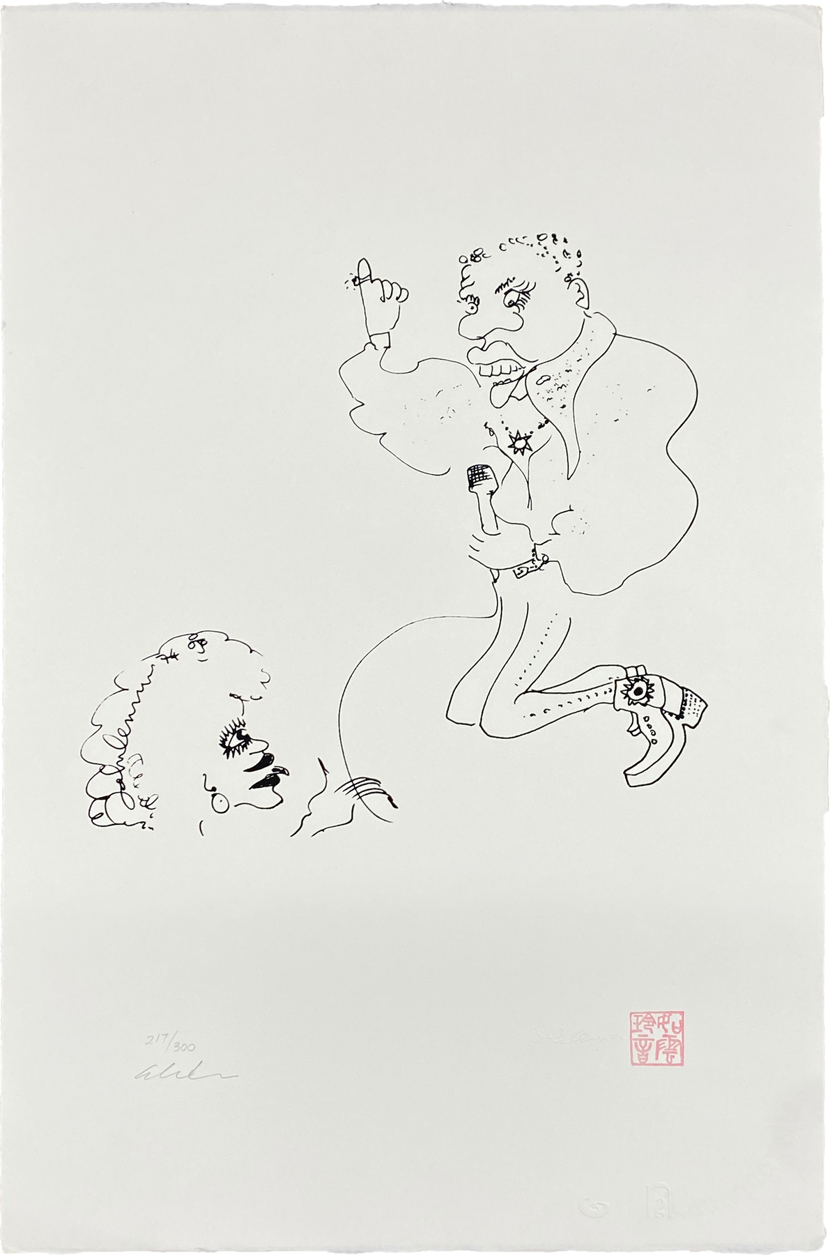 ビートルズ ジョン・レノン John Lennon シルクスクリーン ジョン・レノン版画作品「WHATEVER GETS YOU THROUGH THE NIGHT