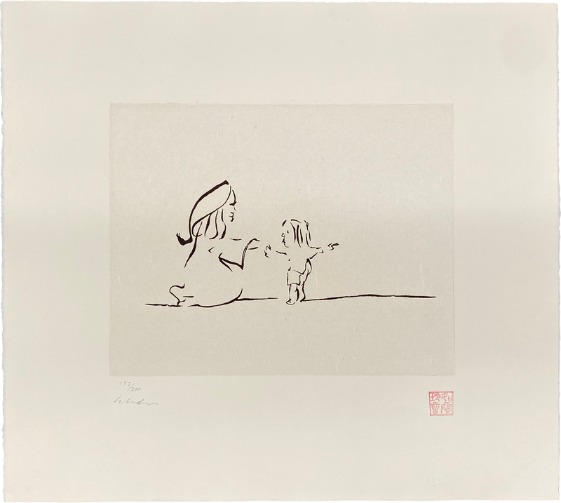 ジョン・レノン オノ・ヨーコ リトグラフ - 絵画