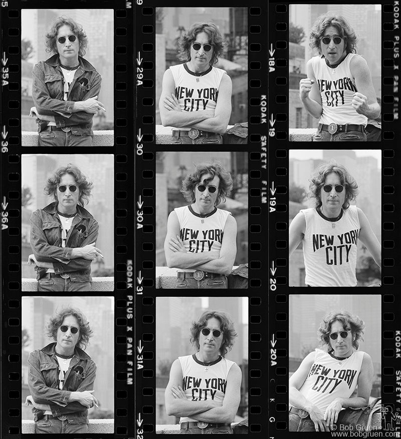 ジョン・レノン コンタクト・シート - NYC - 1974年